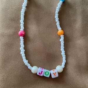 🌈 Glass Beaded JOY Coloured Necklace